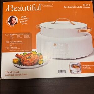 Beautiful Kitchenware 6qt Electric Multi-Cooker - White